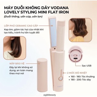 Máy duỗi VODANA Lovely Styling Cordless Mini Flat Iron