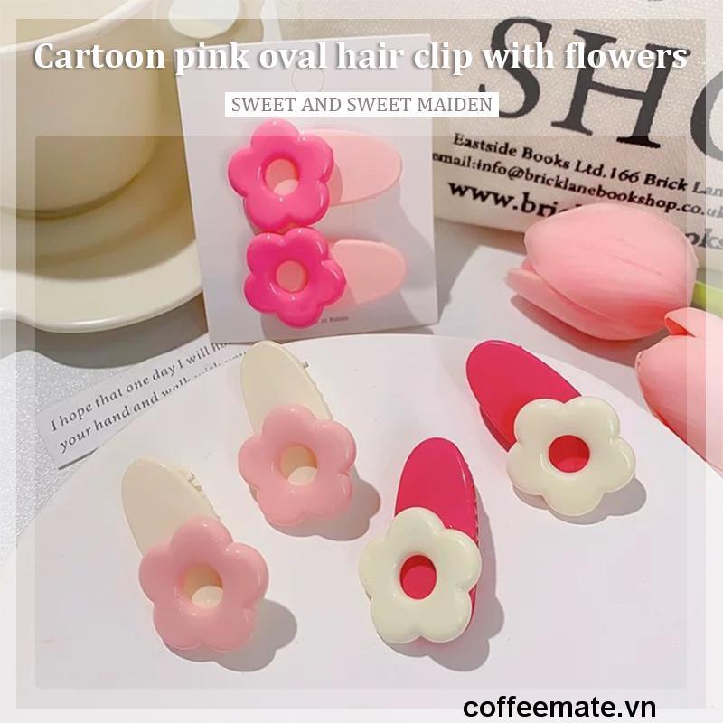 【coffeemate】⚡Kẹp Tóc Hình Hoa Màu Macaron Xinh Xắn Thời Trang 2023