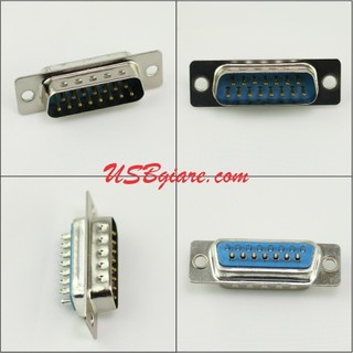 ĐẦU HÀN COM 15 (DB15) ĐỰC CHÂN THẲNG HÀN DÂY