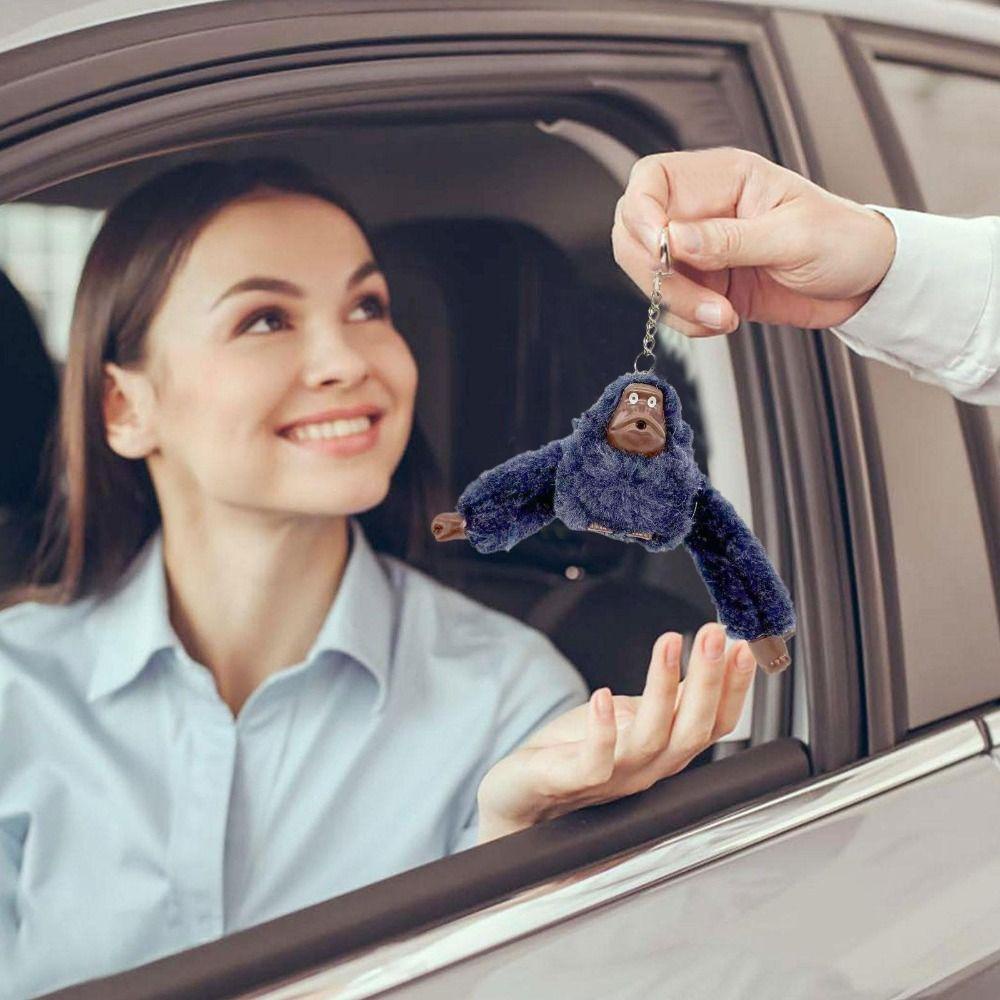 LANFY Móc Khóa Khỉ Nhồi Bông Dễ Thương Đáng Yêu