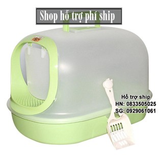 Hỗ trợ Ship- Nhà Vệ sinh cho mèo AG+  size lớn 57x36x40cm