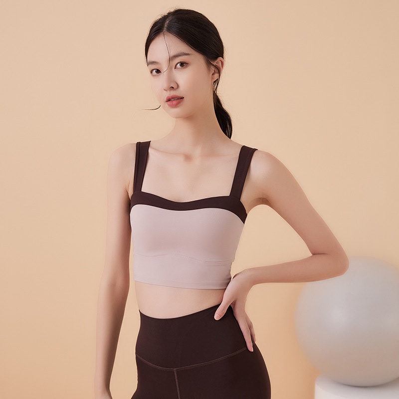 Áo Ngực Thể Thao Phối Màu Tương Phản Thời Trang Tập Yoga