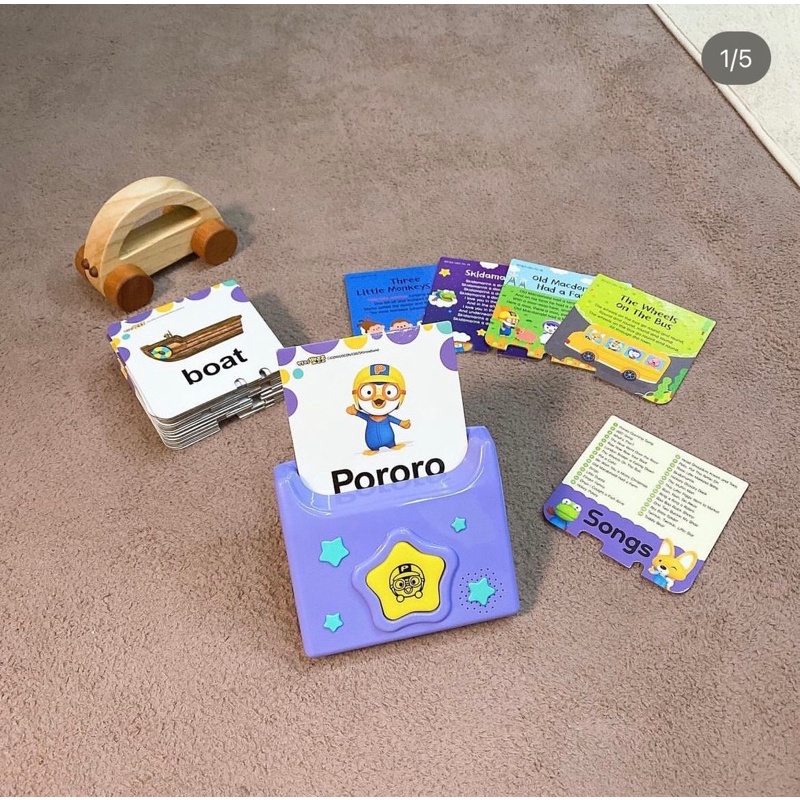 Máy thẻ học tiếng Anh Pororo English Sound Card Hàn Quốc cho bé