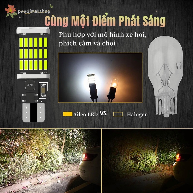 Bóng Đèn Lùi Ô Tô T15 45 SMD 4014 Đèn Phanh Xe Hơi Đèn LED Xi Nhan Siêu Sáng Gắn Đuôi Xe Hơi Xe Máy