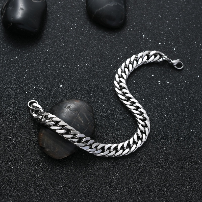 Vòng Đeo Tay Bằng Thép Titan Không Gỉ Thời Trang Đơn Giản Dễ Phối Đồ Cho Nam