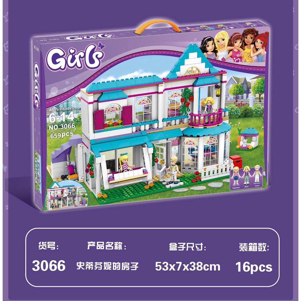 Đồ chơi xếp hình friends ngôi nhà biệt thự của Stephanie House hàng loại 1 CLTshop SX3066