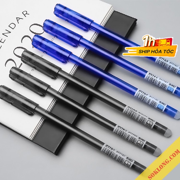 Bút gel tẩy xóa được Resun mực xanh/đen 0.5mm B47, bút viết có thể tẩy xóa khi viết sai tiện lợi