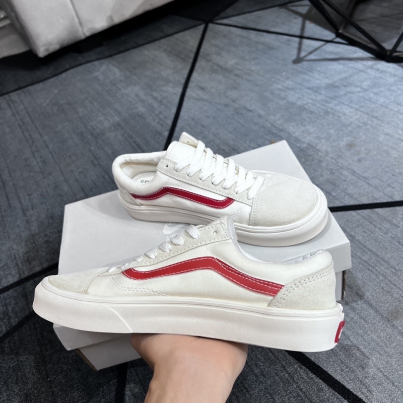 Giày Vans Stye36 Marshmallow Racing Red White
