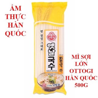 Mì sợi lớn khô Ottogi 500G và sốt nấu mì tương đen Hàn Quốc