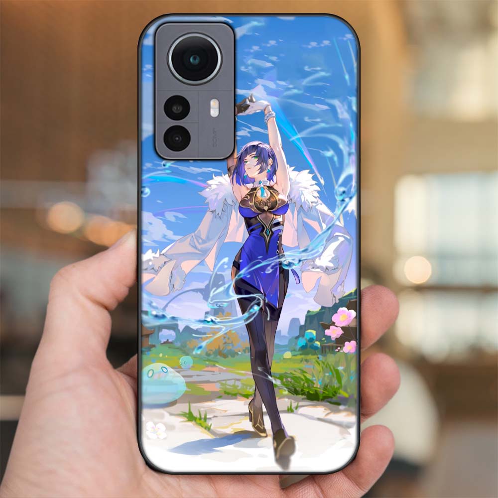 Ốp lưng Xiaomi 12 Pro 5G viền đen in hình Yelan Genshin Impact