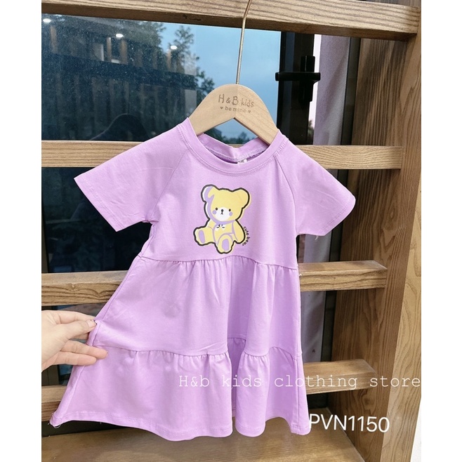 Váy đầm thỏ gấu love cho bé gái