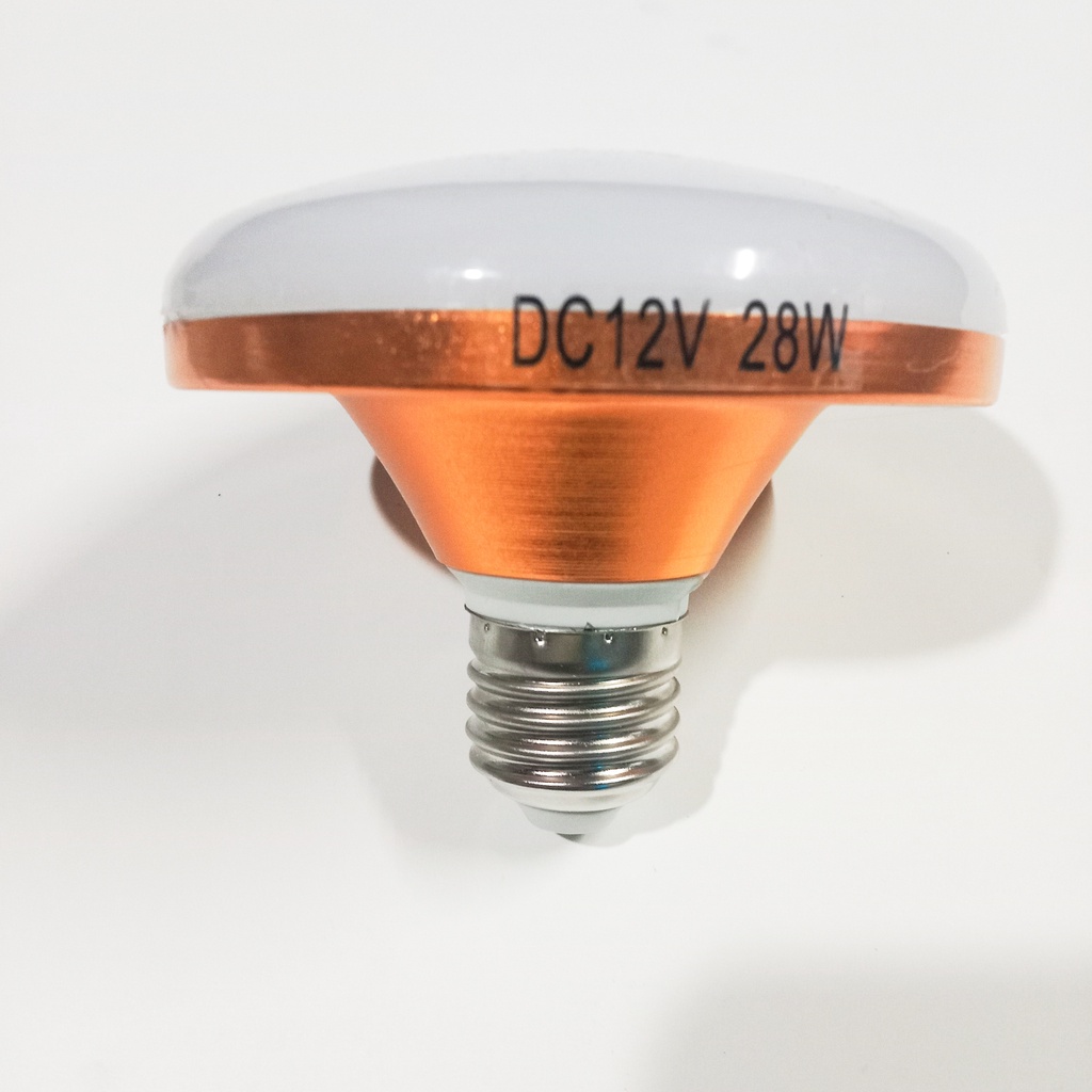 Bóng đèn 12v DC12w, 28w đui E27 kiểu trụ và đĩa bay