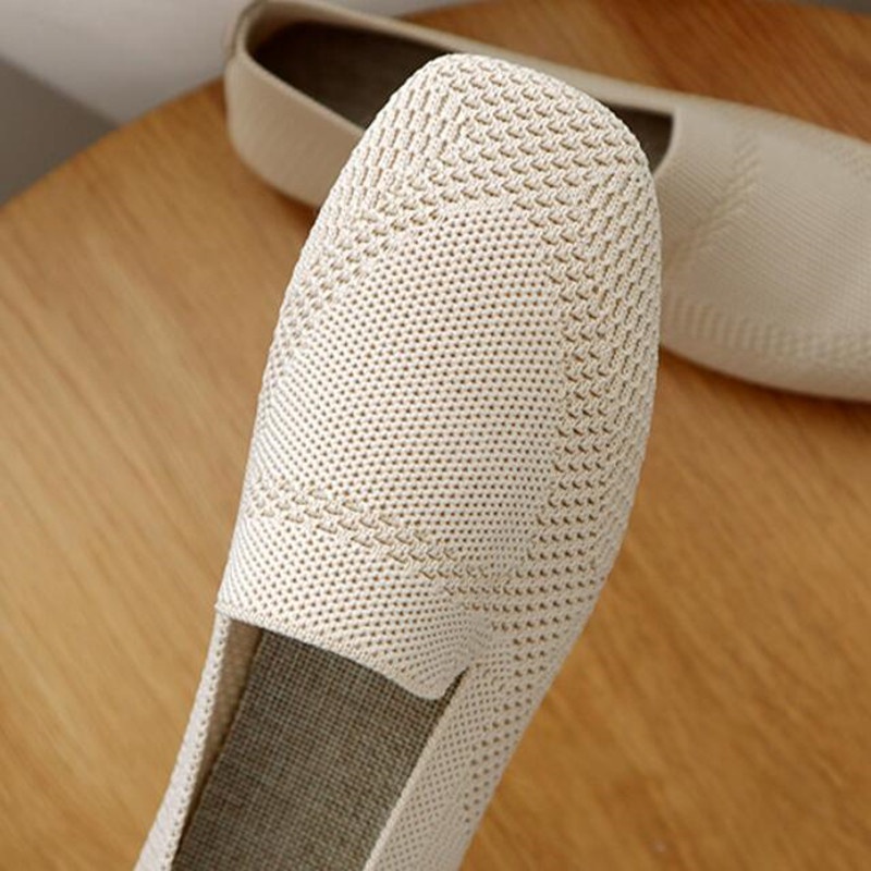 Giày Vải Dệt Đế Bằng Phong Cách Thời Trang Dành Cho Nữ