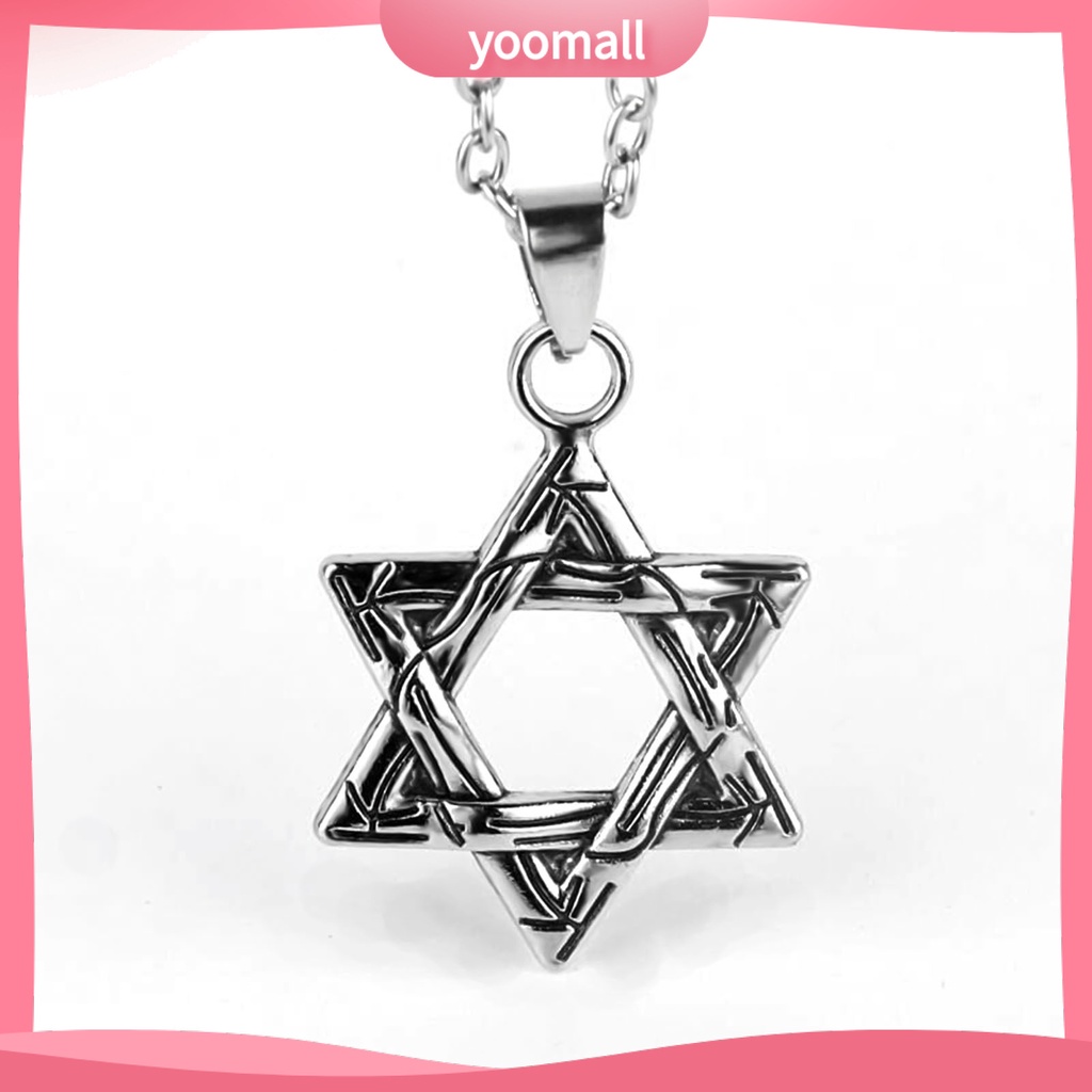 Vòng cổ Mặt Hình Lục Giác Phong Cách Hip Hop Thời Trang