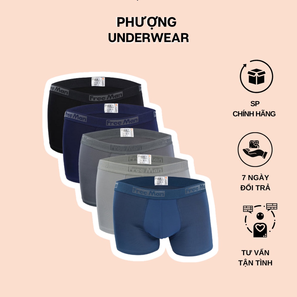 Combo 5 quần lót nam freeman short 6510