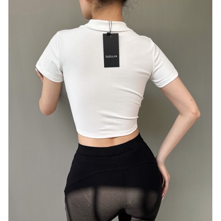 Áo thun croptop tay ngắn cổ polo ANNAKIKI - A07