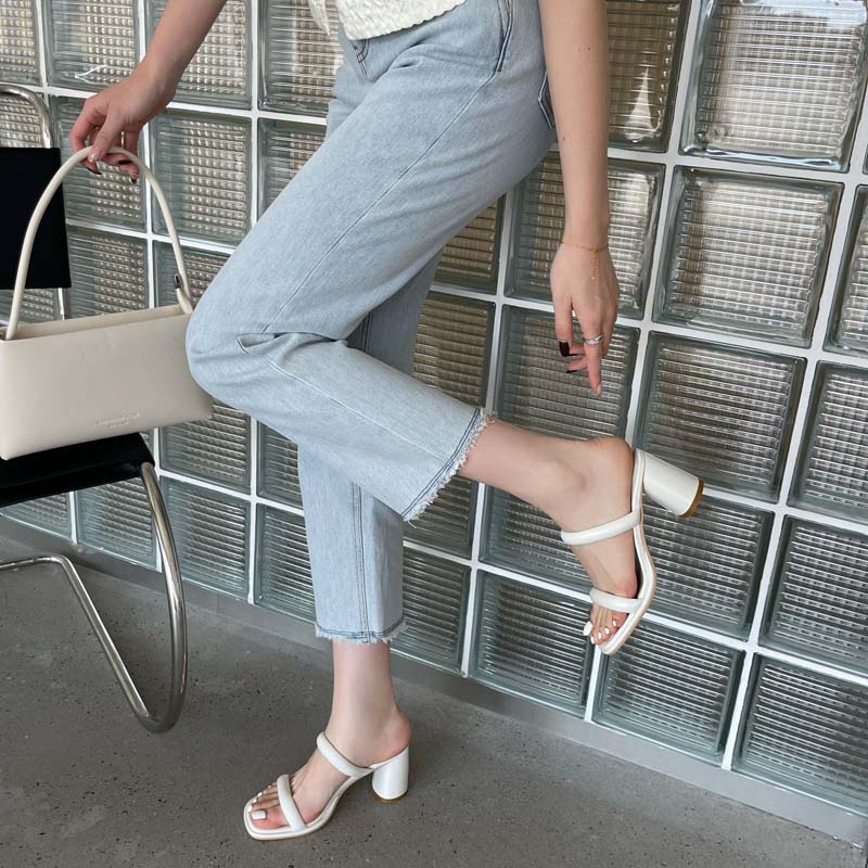 Giày Sandal Cao Gót Hở Ngón Đế Dày 101.2kg Thời Trang Dành Cho Nữ