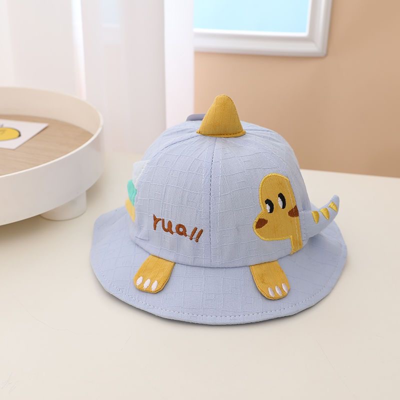 Babyfair Mũ Bảo Vệ Mặt Cho Bé Họa Tiết Khủng Long Unisex Cotton Chống Bụi Nắng Có Thể Điều Chỉnh Trẻ Em
