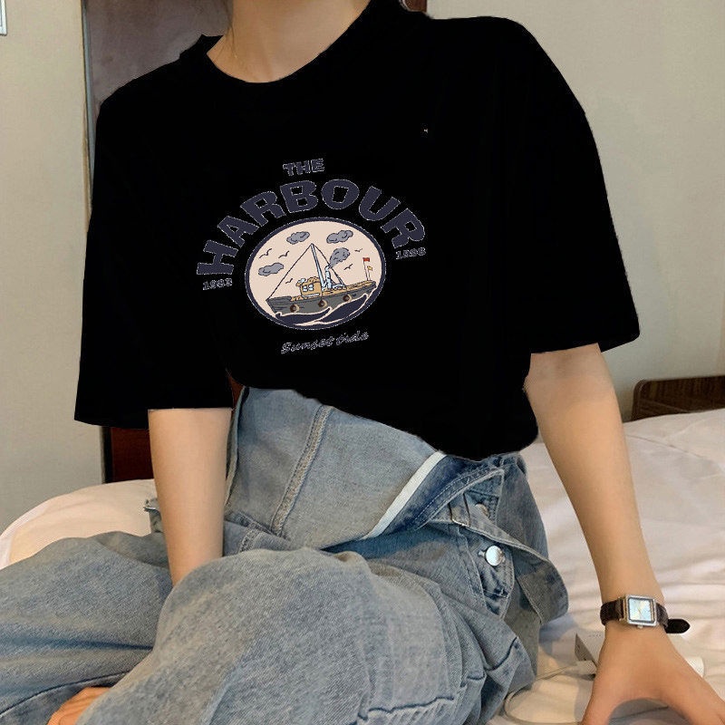 NRVP Áo thun tay ngắn dáng rộng plus size 4XL phong cách Hàn Quốc thời trang cho nam và nữ