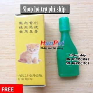lọ Nhỏ rận Hongkong- Nhỏ Gáy Trị Ve Rận Cho Thú Cưng (hanpet 324