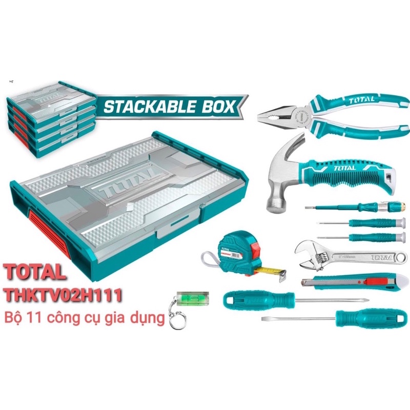 ĐỒ NGHỀ TOTAL Bộ 11 công cụ gia dụng THKTV02H111