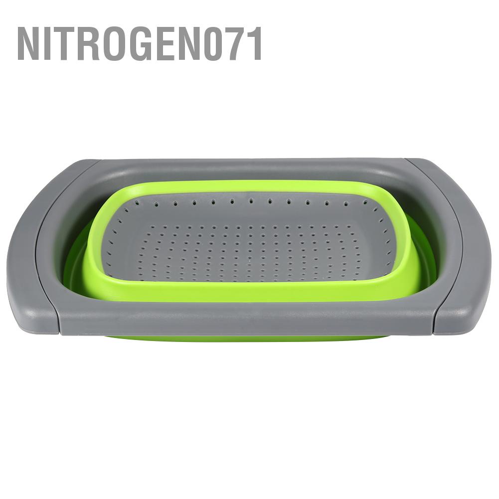 Nitrogen071 Giỏ thoát nước có thể thu vào nhà bếp đựng rau gia đình gập lại