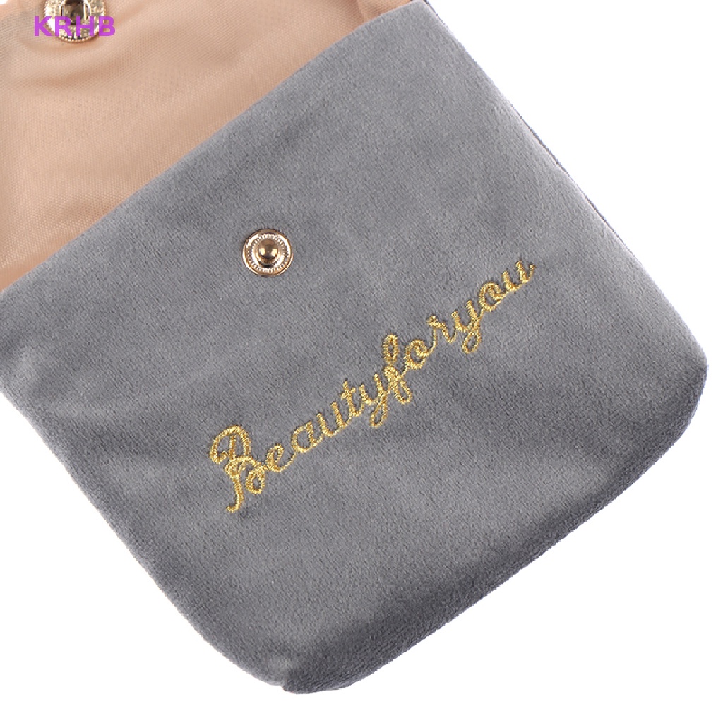 Túi Đựng Mỹ Phẩm Son Môi KRHB Bằng Nhung Dùng Đi Du Lịch Tiện Lợi Mới