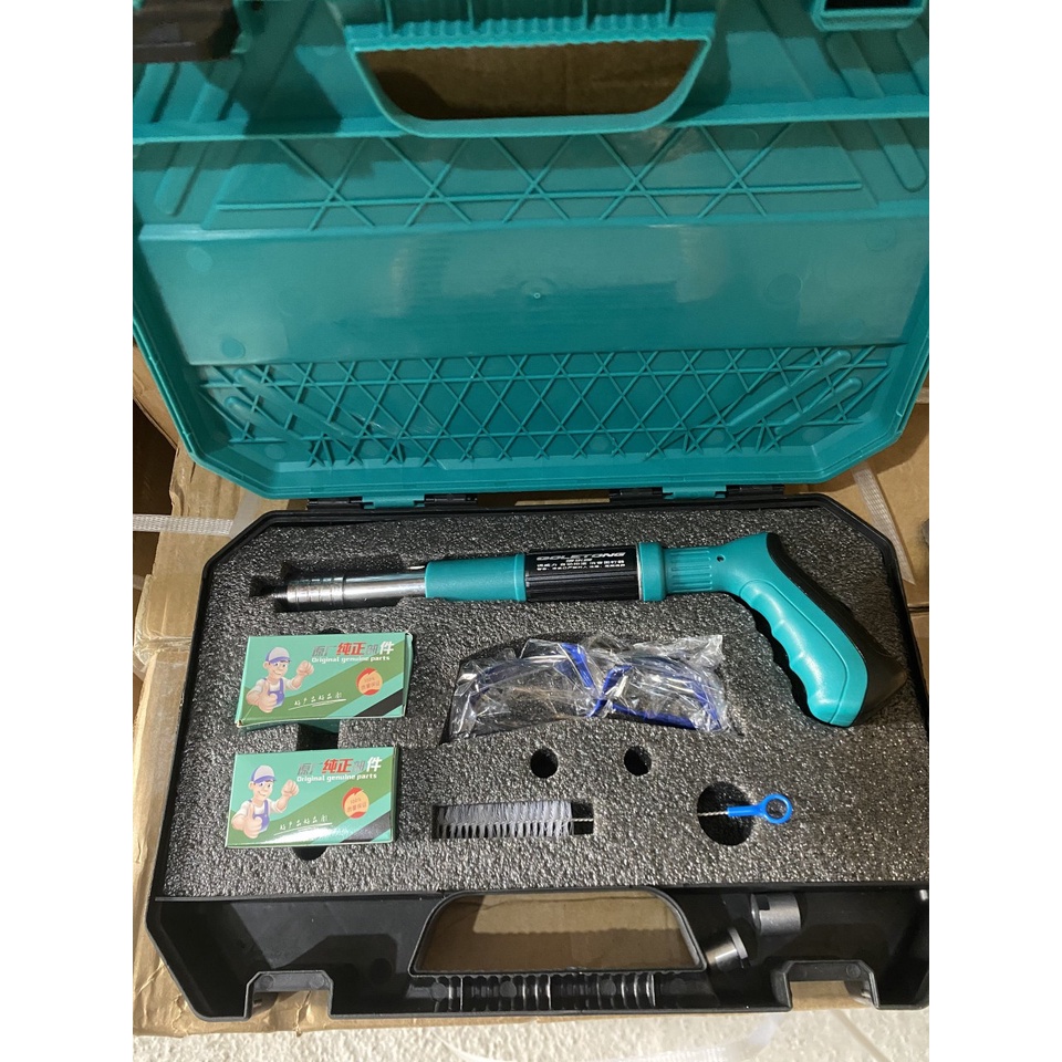 Súng bắn đinh bê tông Mini thế hệ mới chính hãng cty - máy bắn đinh hạt nổ trần thạch cao, tôn, sắt, thép,...