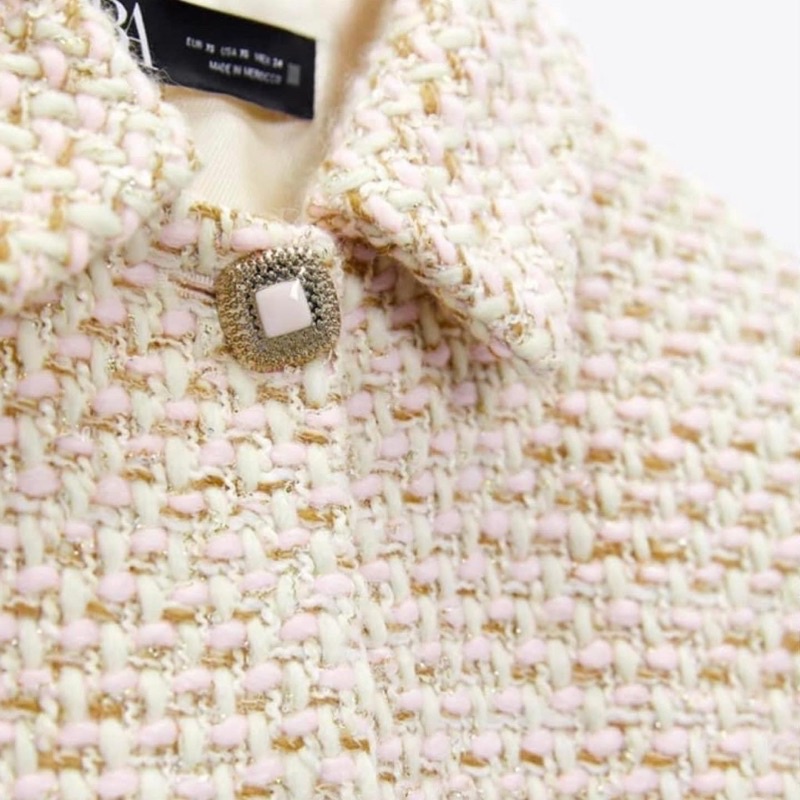 Áo khoác tweed mix màu za.ra