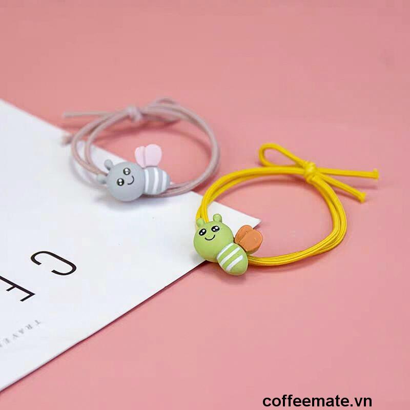 【coffeemate】⚡ Dây Buộc Tóc Hình Động Vật / Trái Cây / Con Ong Đáng Yêu