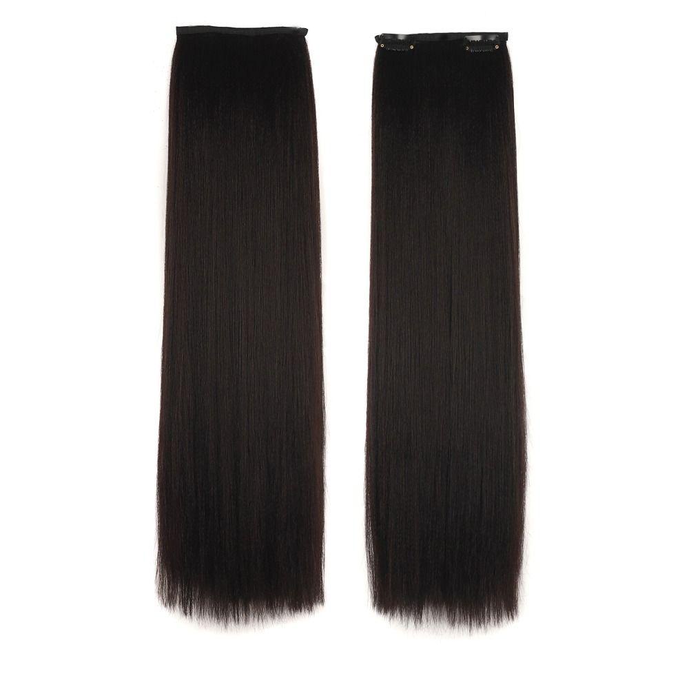 Bộ Tóc Giả Bằng Sợi Tổng Hợp Màu Đen Mượt Mà Phong Cách Trung Hoa Cổ Điển Dùng Làm Phụ Kiện Chụp