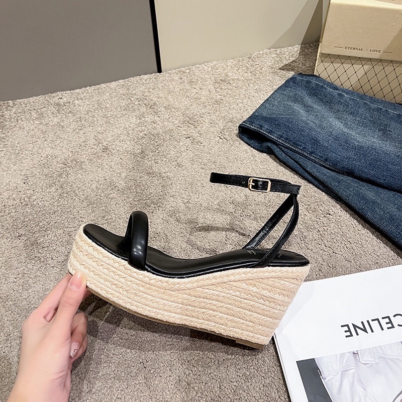 Sandal đế bện đế xuồng cao 8cm