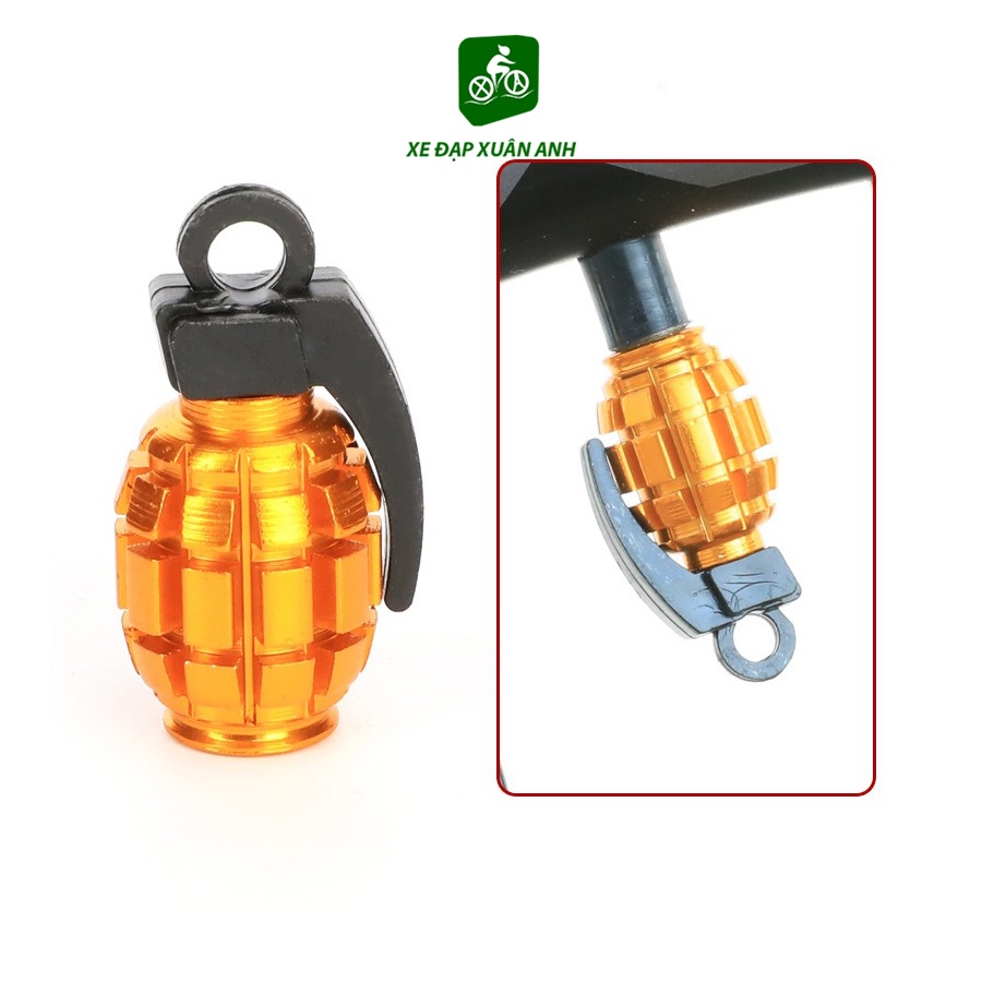 Nắp Van Xe Máy Hình Lựu Đạn Nhôm