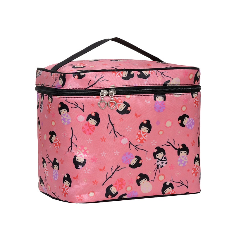 Túi Đựng Mỹ Phẩm Hình Vuông Bằng Vải Nỉ Dày Dặn Họa Tiết Hoạt Hình Dễ Thương