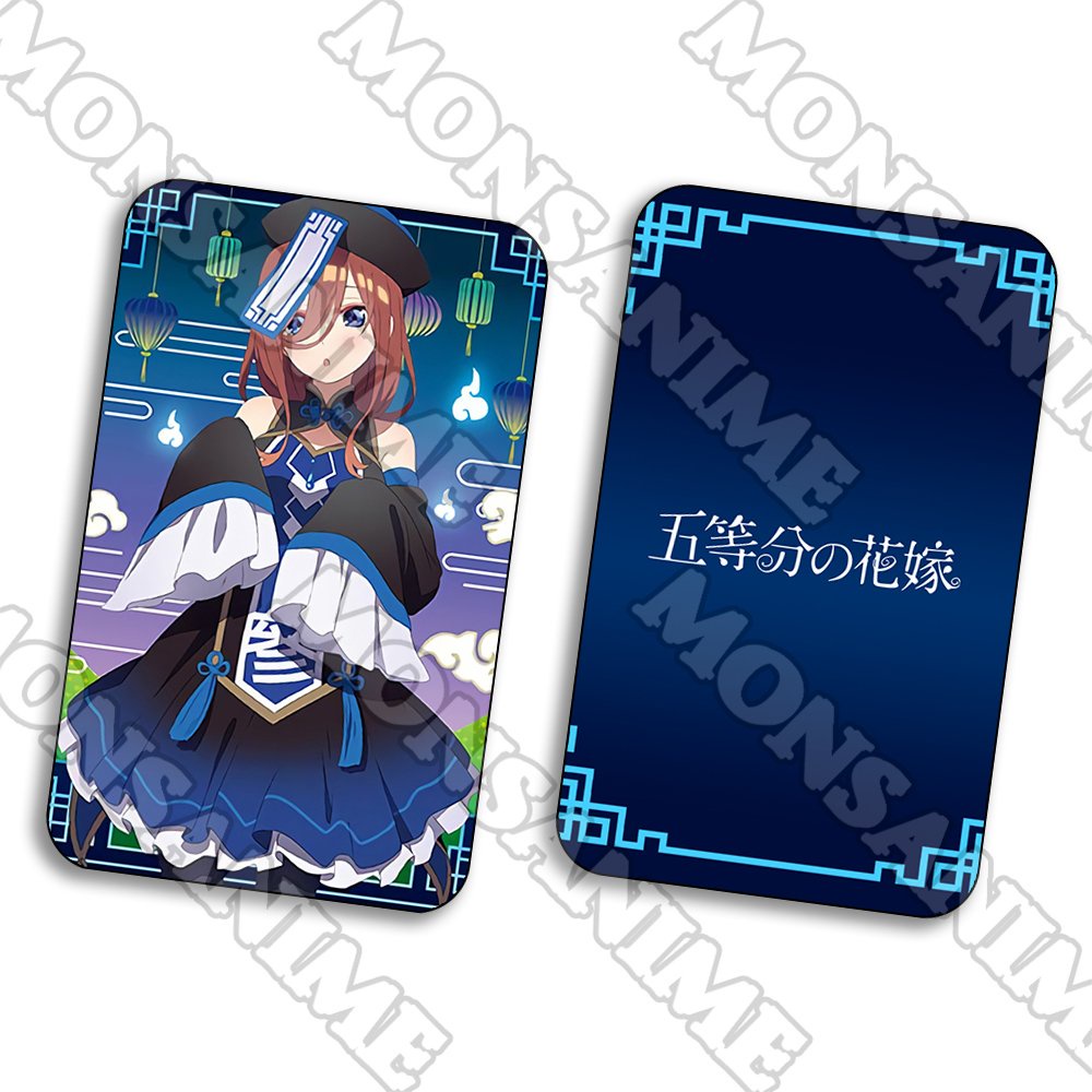 Ảnh card bo góc in hình Gotoubun No Hanayome NHÀ CÓ NĂM NÀNG DÂU ver PHÁP SƯ thẻ bo viền 5*8cm anime chibi 1 tấm