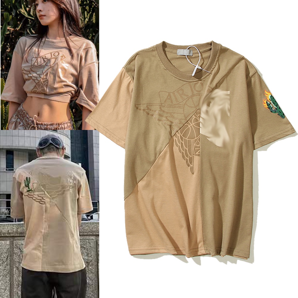 Áo Thun Ngắn Tay In Hình Cây Xương Rồng Thương Hiệu Travis Scott Thời Trang Đường Phố Cao Cấp