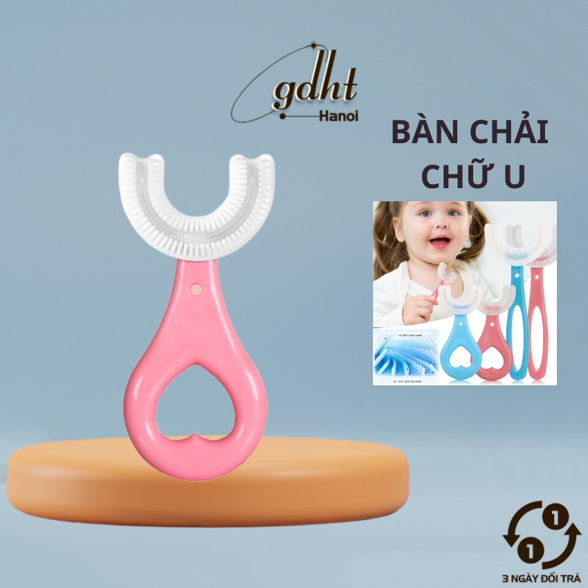 Bàn chải đánh răng hình chữ U thông minh chất liệu silicon siêu mềm cho bé 2 - 6 tuổi dễ dàng sử dụng