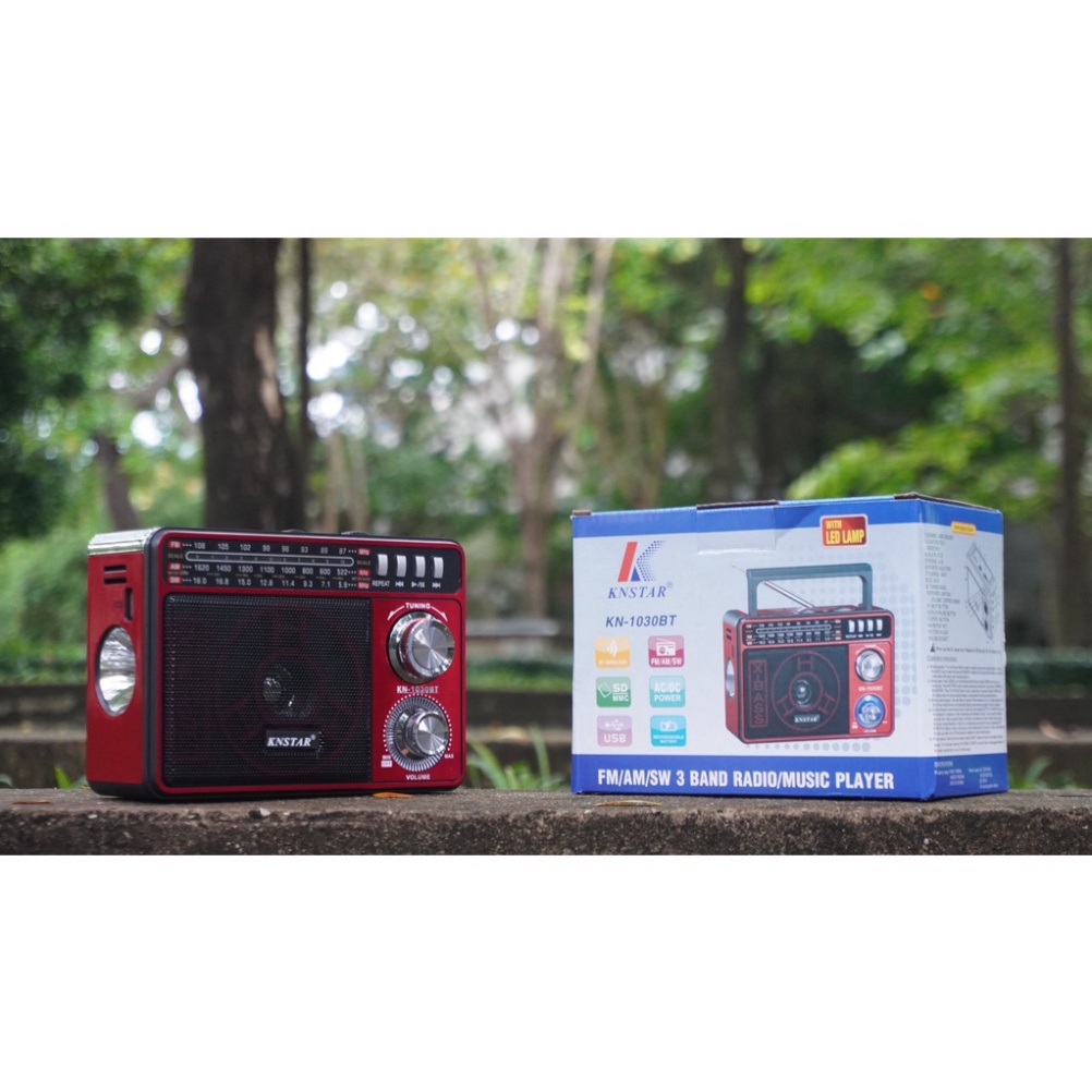 Đài FM RADIO KN-1030BT- Loa nghe nhạc kết hợp đài radio - Phong cách cổ điển vintage - sang trọng, bass trầm ấm