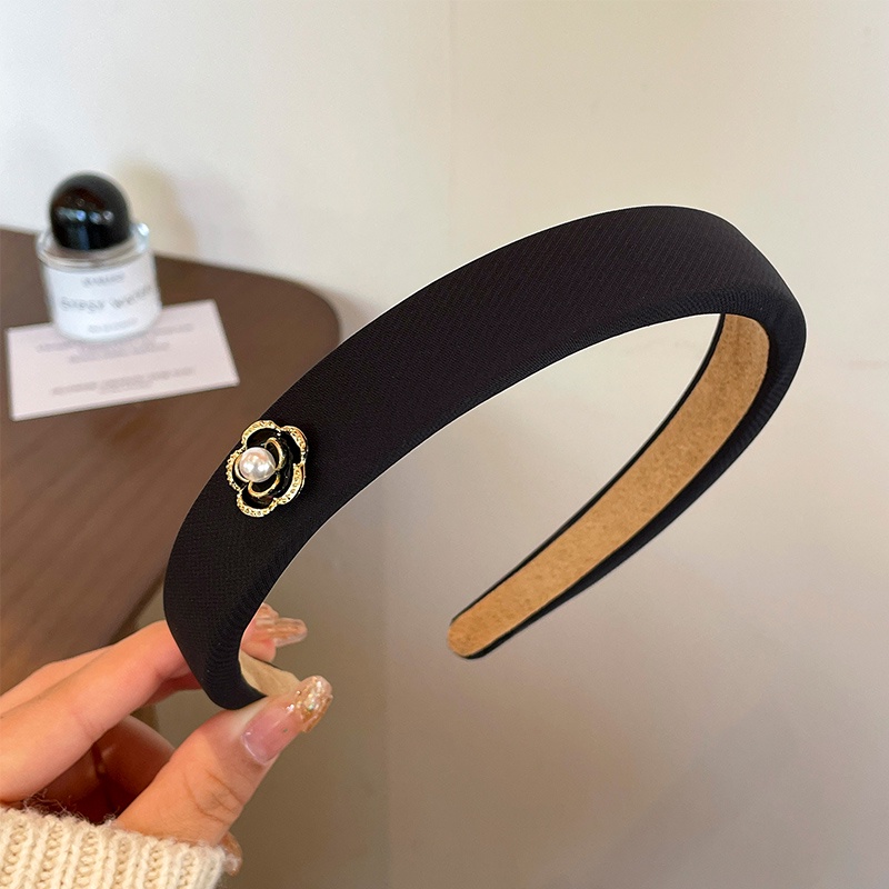 Băng Đô Cài Tóc Bằng Xốp Họa Tiết Hoa Trà Phong Cách Pháp Cổ Điển Thời Trang Cho Nữ