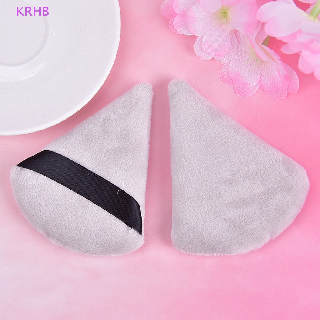 Set 2 Mút Trang Điểm Hình Tam Giác Bằng Nhung Mềm Mại Tiện Dụng Mới