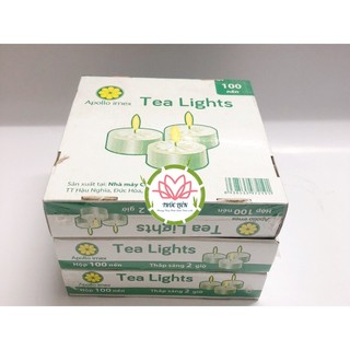 HỘP 100 NẾN HOA MAI TEALIGHT ( Không khói, an toàn môi trường)