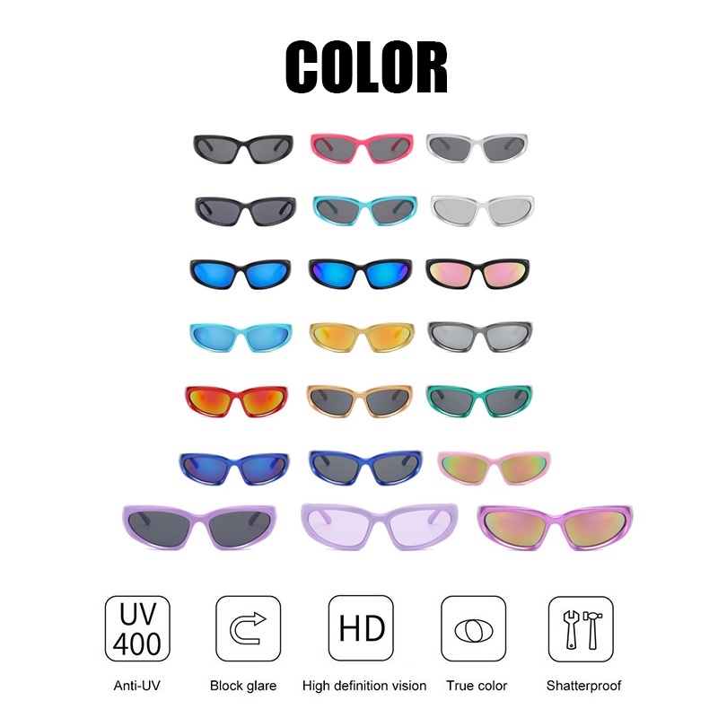 (KIQI-FASHION) COD Kính Mát Chống Tia Uv Y2K Phong Cách Âu Mỹ Thời Trang Cho Nam Và Nữ