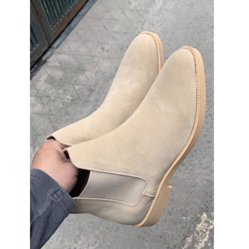 Giày Chelsea Boots Nam Màu Tan Chất Liệu Da Lộn Đế cao su cao cấp