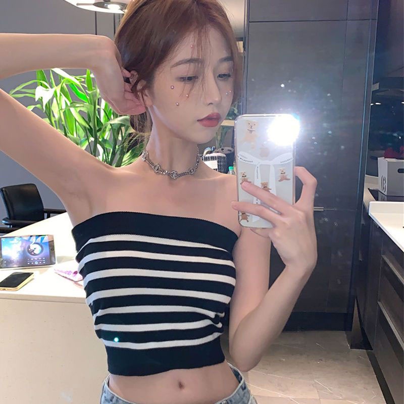 Áo ống XINLANYASHE không tay thời trang Hàn Quốc 2023 mới quyến rũ cho nữ