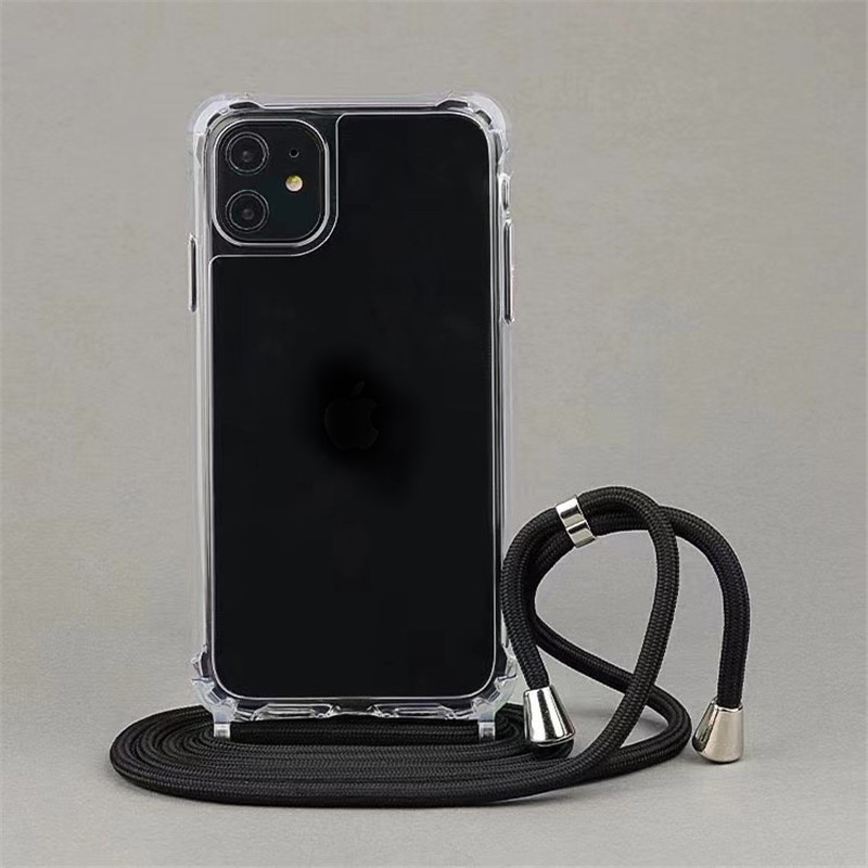 Ốp Điện Thoại Cứng Trong Suốt Có Dây Đeo Chéo Cho IPhone 13 12 MiNi 11 14 Pro Max XS XR X 8 7 Plus SE 3 IPhone 14 Plus