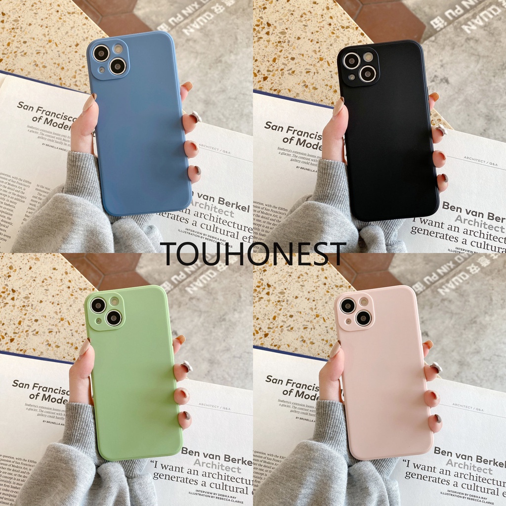 Ốp Điện Thoại Silicon Mềm Hình Vuông Mini Cho Casing For iPhone 13 Pro Max Case iPhone 14 Pro Max Ca