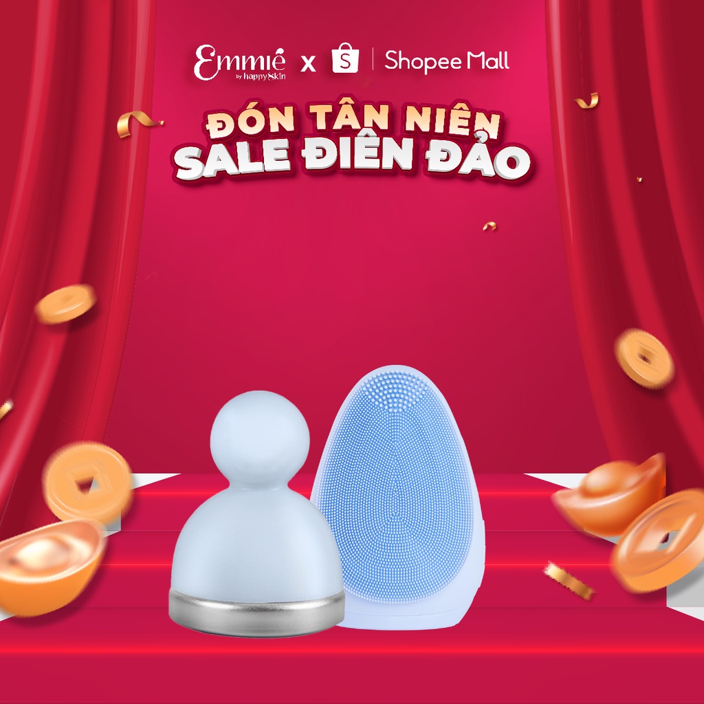 Bộ sản phẩm bảo bốiin se khít lỗ chân lông Emmié by Happy Skin (cây lăn lạnh màu xanh)