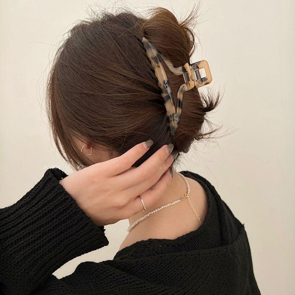 Kẹp Tóc Cỡ Lớn In Họa Tiết Da Báo Ngọt Ngào Dễ Thương Cho Nữ