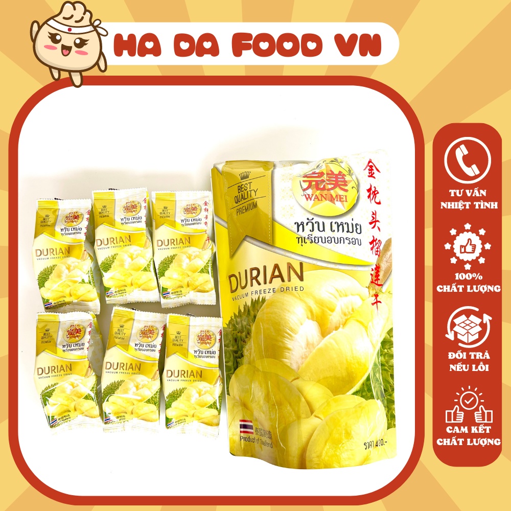 Sầu Riêng Sấy Thái Lan Gói To 210g Hương Vị Ngọt Thơm Hoàn Toàn Tự Nhiên