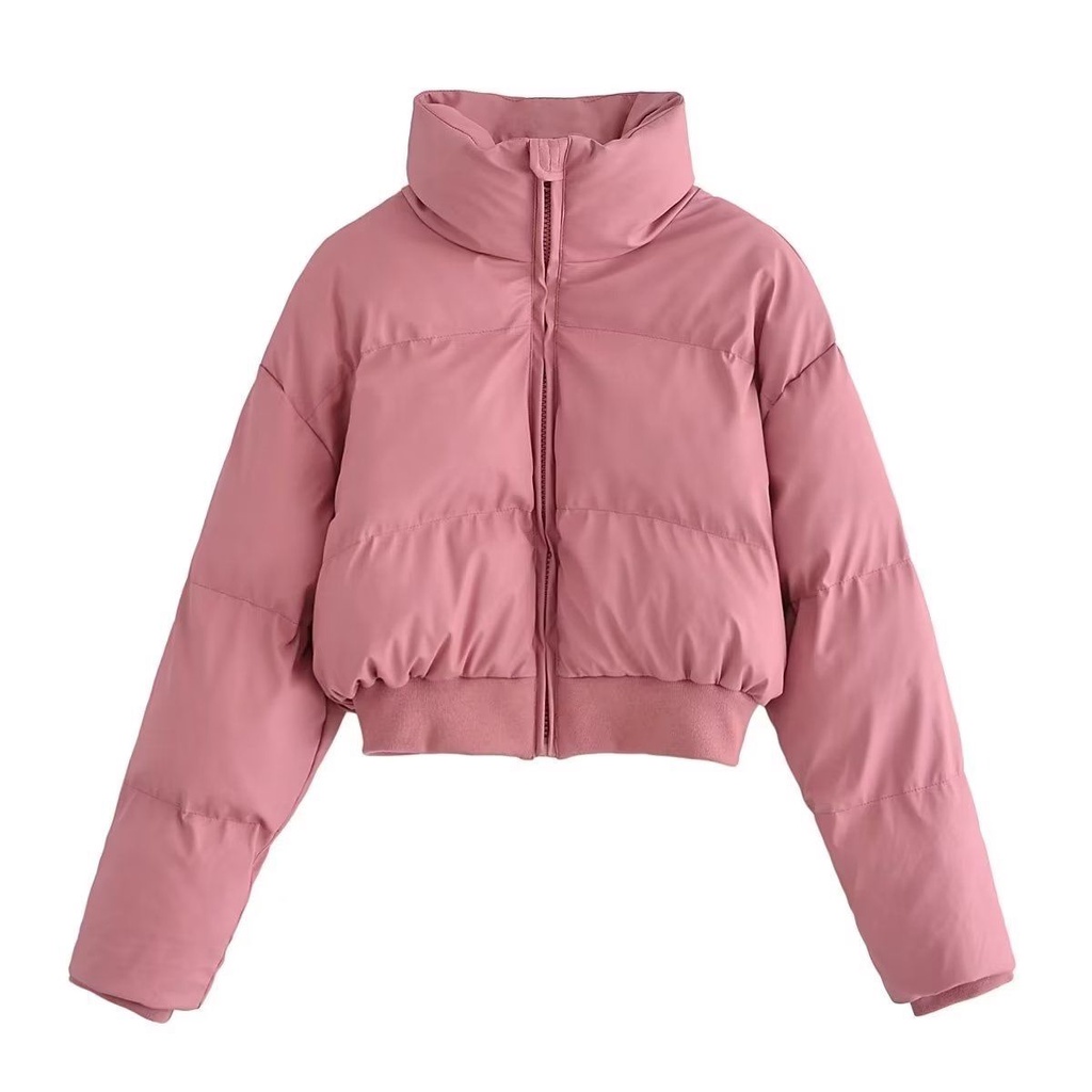 Áo Khoác Phao Cổ Đứng Dáng Rộng Ngắn Lót Cotton Thời Trang 2022 Cho Nữ Ur ZARA COS 2022 4341704